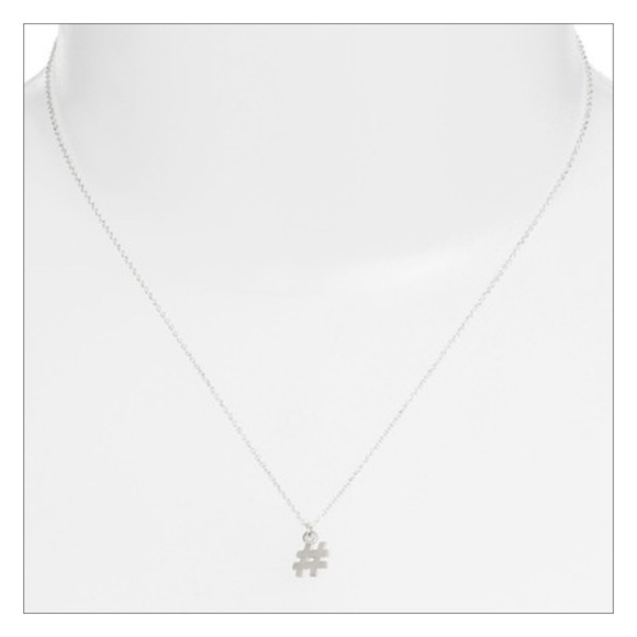 NWT Sterling Silver “Be Your Selfie” Hashtag Necklace - Picture 2 of 3